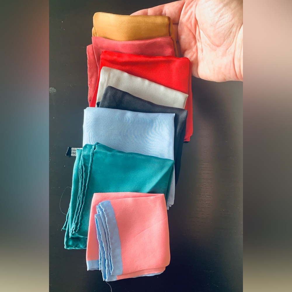 100% silk scarf / handkerchiefs.
